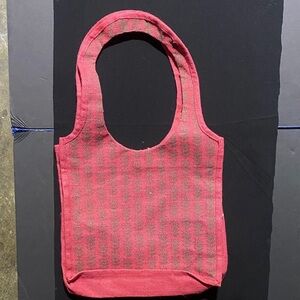 Elegant Red Patterned Tote Bag